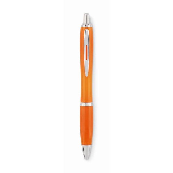 Obrázky: Oranžové plastové kuličkové pero z RPET, Obrázek 2