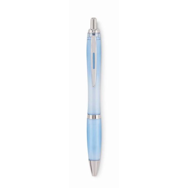 Obrázky: Světle modré plastové kuličkové pero z RPET, Obrázek 2