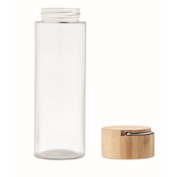 Obrázky: Transparentní skleněná láhev s bambusovým víčkem, Obrázek 6
