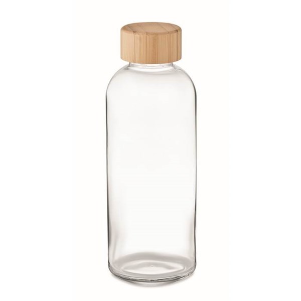 Obrázky: Transparentní skleněná láhev s bambusovým víčkem, Obrázek 12