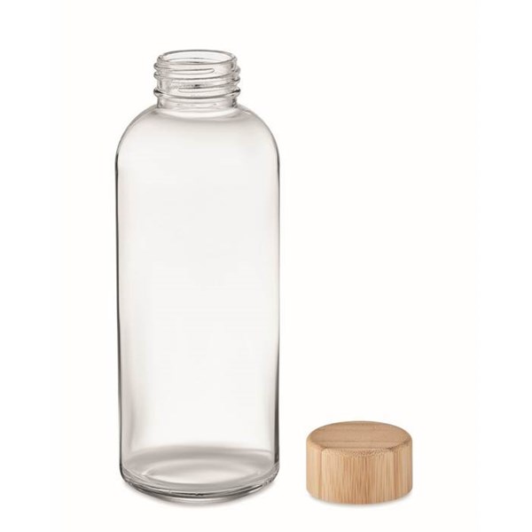 Obrázky: Transparentní skleněná láhev s bambusovým víčkem, Obrázek 14