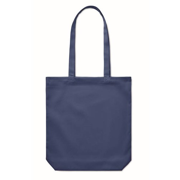 Obrázky: Modrá nákupní plátěná taška s dlouhými uchy, Obrázek 4