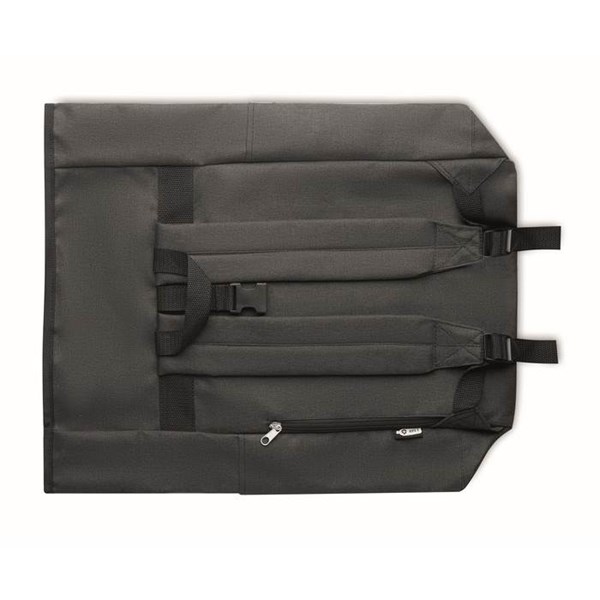 Obrázky: Černý batoh z 600D RPET s rolovacím uzávěrem, Obrázek 8