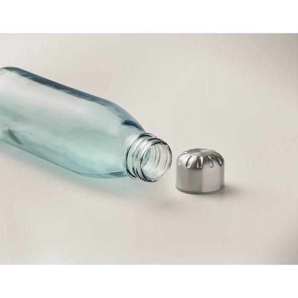 Obrázky: Skleněná láhev na pití 650 ml, sv. modrá, Obrázek 5