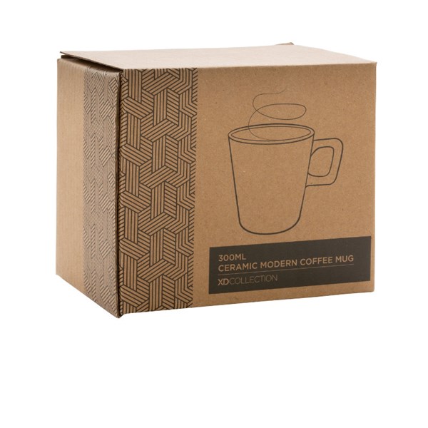 Obrázky: Moderní bílý keramický hrnek na kávu 300ml, Obrázek 9