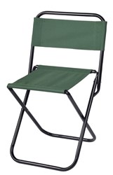 Obrázky: Pevná skládací stolička s opěradlem, zelená