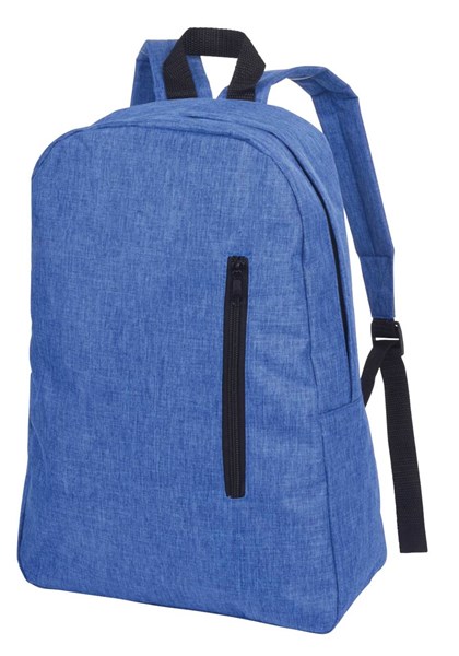 Obrázky: Jednoduchý batoh z PES 300D s kapsou, modrý