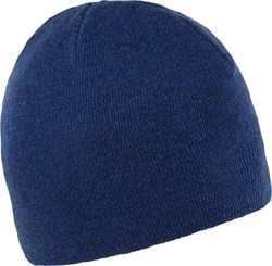 Obrázky: Modrá dvojvrstvá melírovaná pletená zimní čepice
