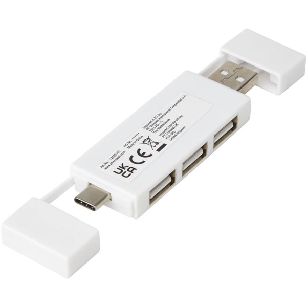 Obrázky: Duální rozbočovač USB 2.0 bílá, Obrázek 2