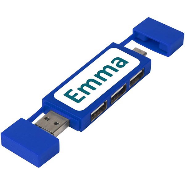 Obrázky: Duální rozbočovač USB 2.0 modrá, Obrázek 3