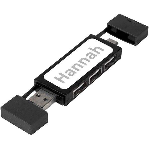 Obrázky: Duální rozbočovač USB 2.0 černá, Obrázek 3