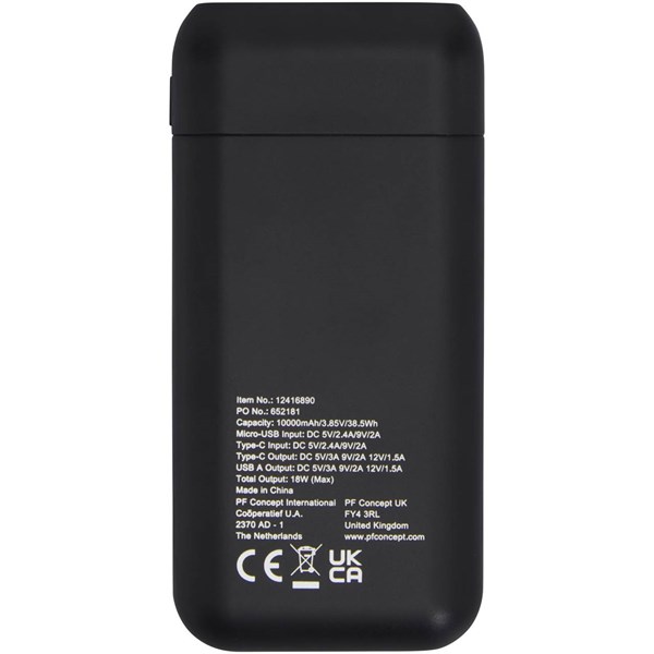Obrázky: Černá 10 000 mAh powerbanka s vysokou hustotou, Obrázek 2
