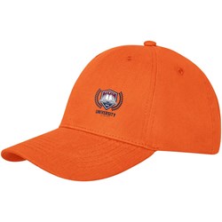 Obrázky: 6panelová čepice s kovovou přezkou, oranžová