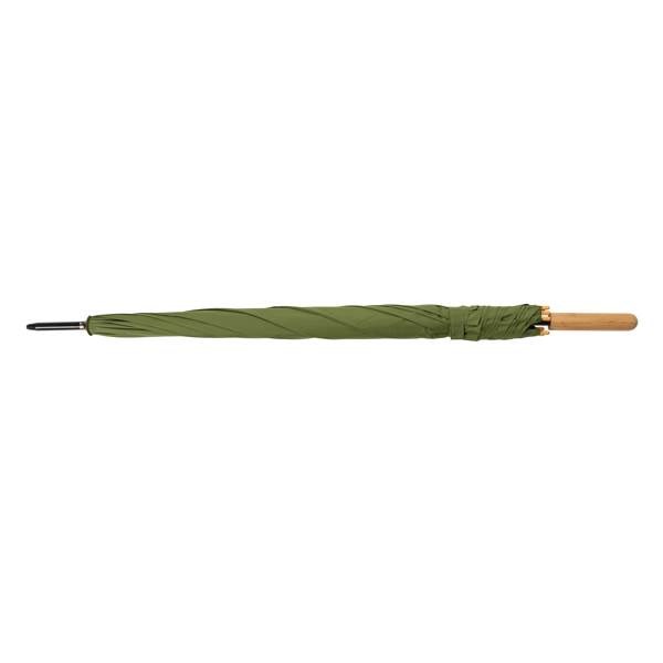 Obrázky: Automatický deštník rPET, madlo bambus, zelený, Obrázek 3