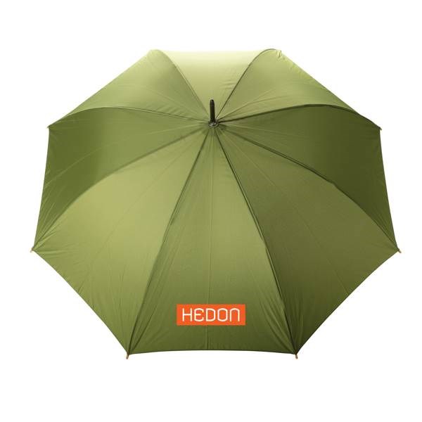 Obrázky: Automatický deštník rPET, madlo bambus, zelený, Obrázek 5