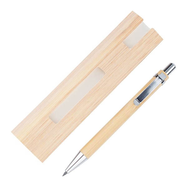 Obrázky: Nekonečná tužka z bambusu vč. obalu, béžová, Obrázek 4