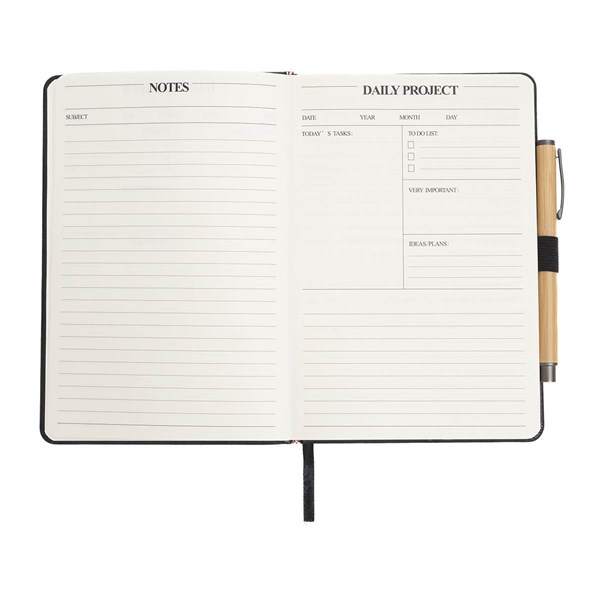 Obrázky: Organizér a zápisník s poutkem na pero, černá, Obrázek 5