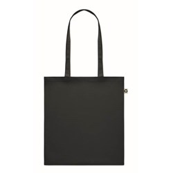 Obrázky: Černá nákupní taška z recykl. bavlny 140 g/m2