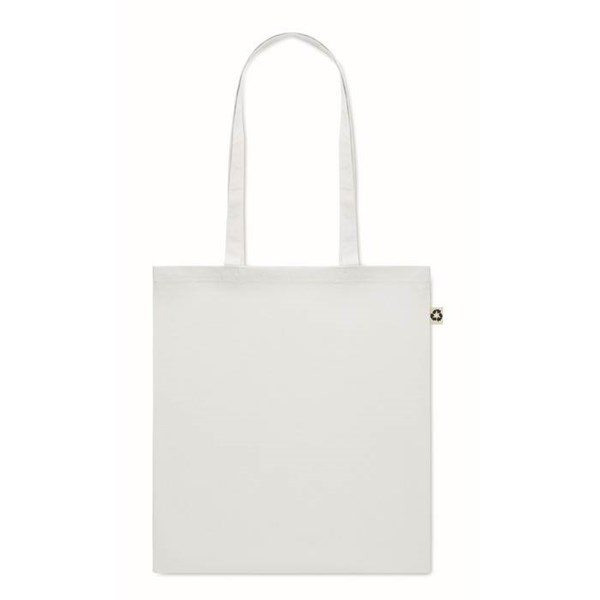 Obrázky: Bílá nákupní taška z recykl. bavlny 140 g/m2