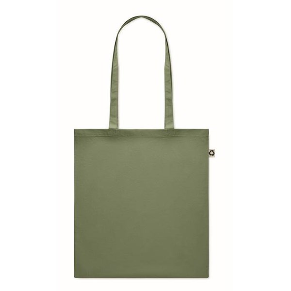 Obrázky: Zelená nákupní taška z recykl. bavlny 140 g/m2