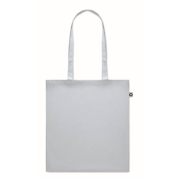 Obrázky: Sv.modrá nákupní taška z recykl. bavlny 140 g/m2