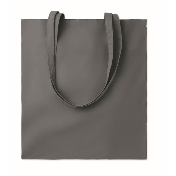Obrázky: Tmavě šedá bavlněná nákupní taška 140 g/m2
