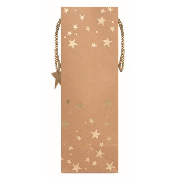 Obrázky: Vánoční papírová taška 25x11x32 cm, zlatý motiv, Obrázek 7