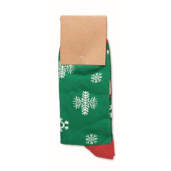 Obrázky: Pár ponožek s vánočním motivem, vel. L zelené, Obrázek 7