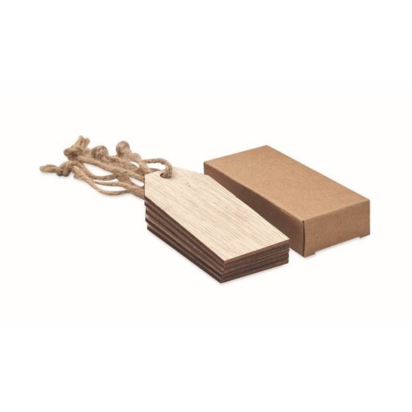 Obrázky: Sada šesti dřevěných visaček na dárky v krabičce, Obrázek 4