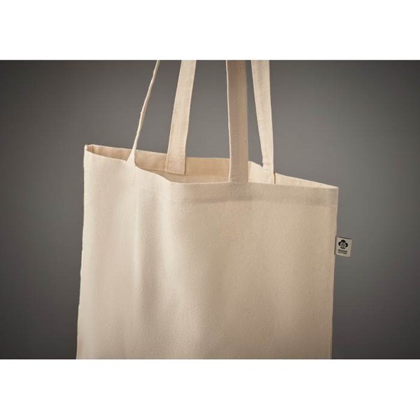 Obrázky: Bavlněná nákupní taška s dl.uchy 180 g/m2, přírodní, Obrázek 4