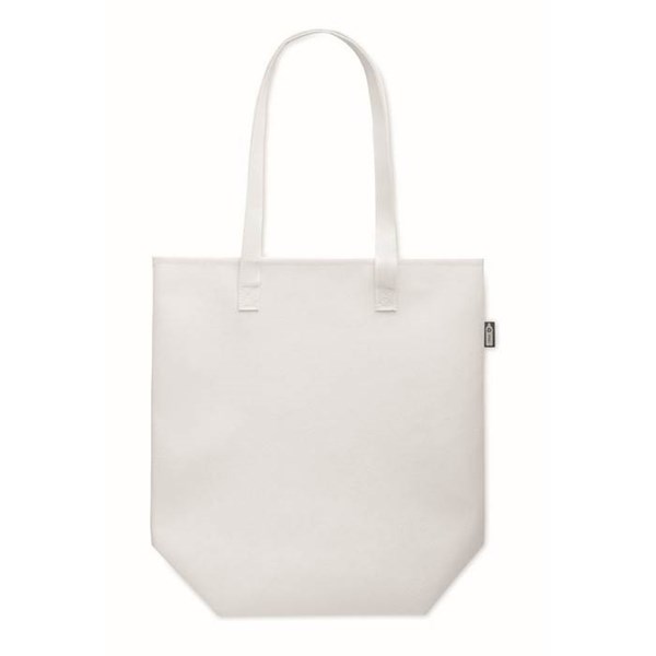 Obrázky: Bílá nákupní plstěná taška RPET s dlouhými uchy, Obrázek 3