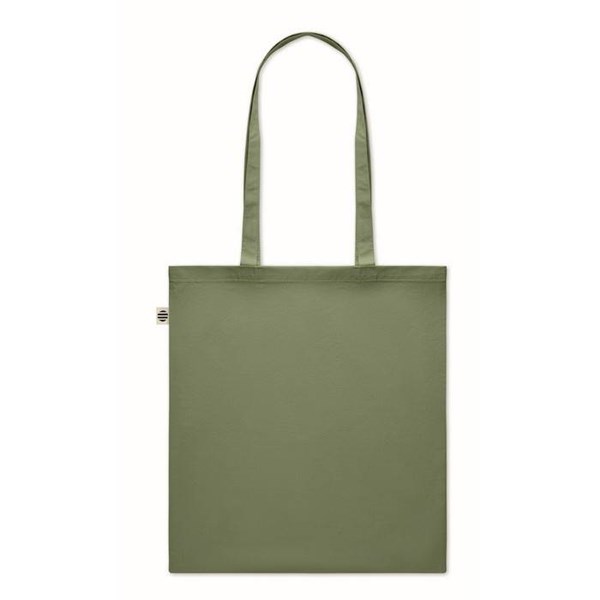 Obrázky: Zelená nákupní taška z recykl. bavlny 140 g/m2, Obrázek 3