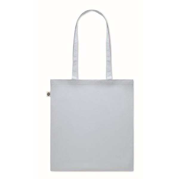 Obrázky: Sv.modrá nákupní taška z recykl. bavlny 140 g/m2, Obrázek 3