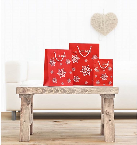 Obrázky: Malá papírová taška s vánočním motivem, 16x23 cm, Obrázek 3