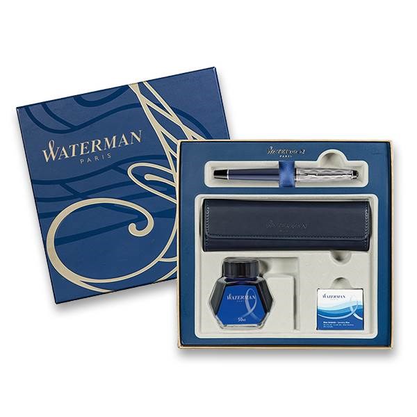 Obrázky: PP WATERMAN Expert SE Deluxe Blue CT+pouzdro+ink.