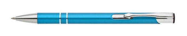 Obrázky: Matné hliník. kuličkové pero LARA, středně modrá