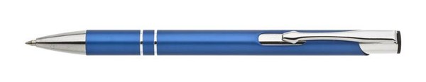 Obrázky: Matné hliník. kuličkové pero LARA, tmavě modrá