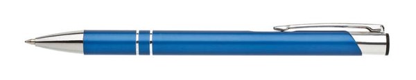 Obrázky: Matné hliník. kuličkové pero LARA, tmavě modrá, Obrázek 2