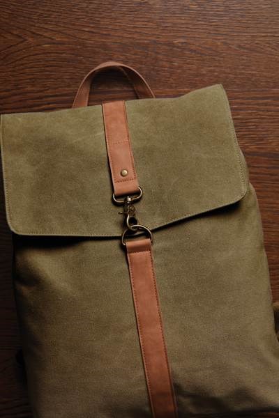 Obrázky: Plátěný batoh VINGA Bosler, zelená, Obrázek 5