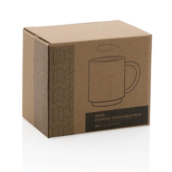 Obrázky: Stohovatelný keramický hrnek 180 ml šedý, Obrázek 8