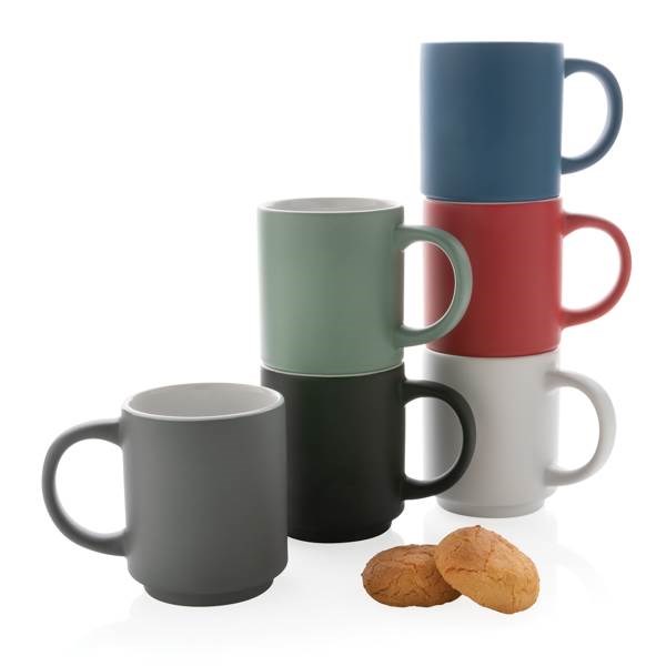 Obrázky: Stohovatelný keramický hrnek 180 ml zelený, Obrázek 6