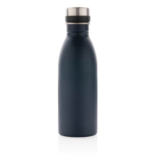 Obrázky: Láhev na vodu z recykl.nerez.oceli 500 ml tm.modrá, Obrázek 2