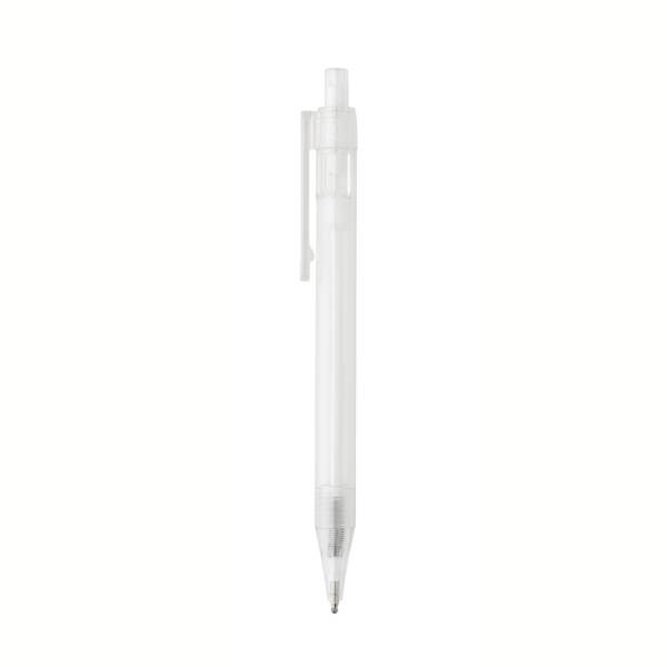 Obrázky: Průhledné pero X8 z GRS RPET, bílé, Obrázek 3