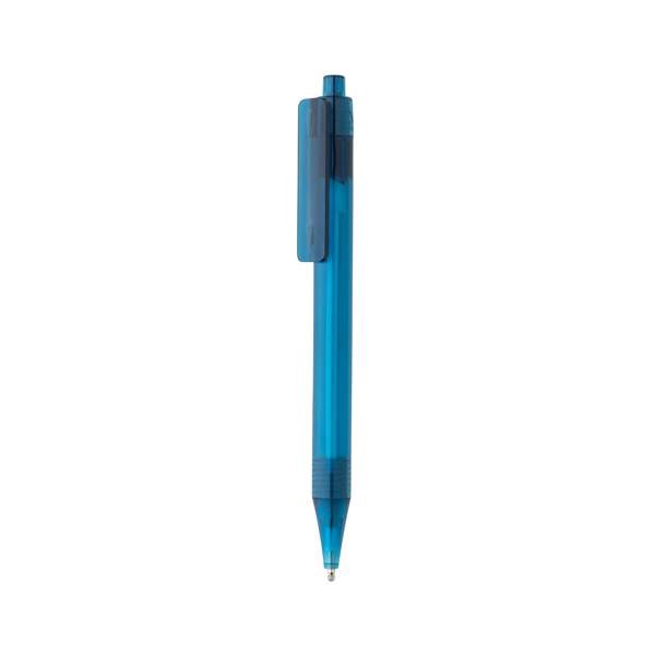 Obrázky: Průhledné pero X8 z GRS RPET, modré