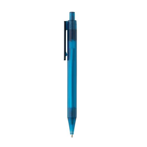 Obrázky: Průhledné pero X8 z GRS RPET, modré, Obrázek 3