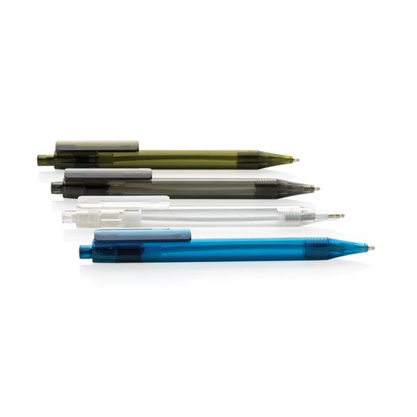 Obrázky: Průhledné pero X8 z GRS RPET, modré, Obrázek 5