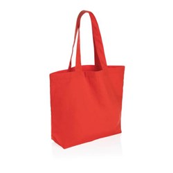Obrázky: Červená nákupní taška s vnitřní kapsou z recykl. BA