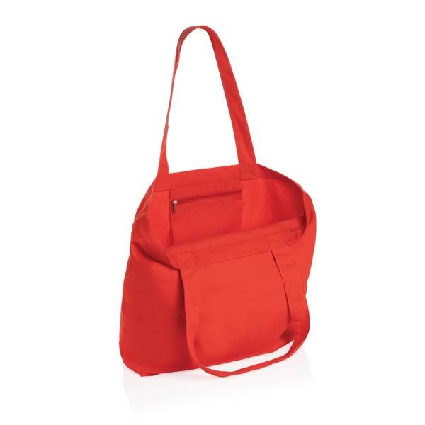 Obrázky: Červená nákupní taška s vnitřní kapsou z recykl. BA, Obrázek 2