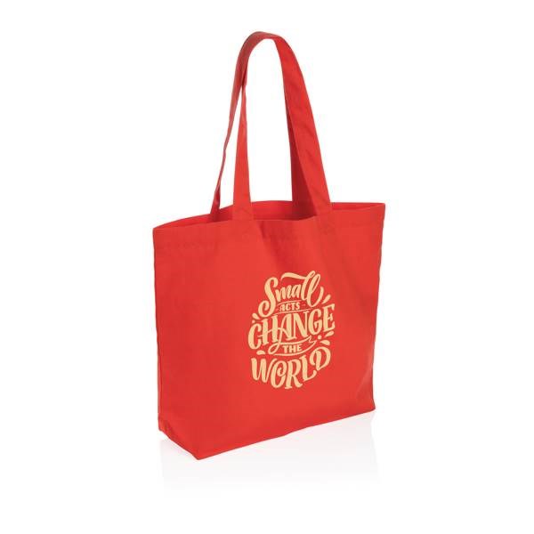 Obrázky: Červená nákupní taška s vnitřní kapsou z recykl. BA, Obrázek 4