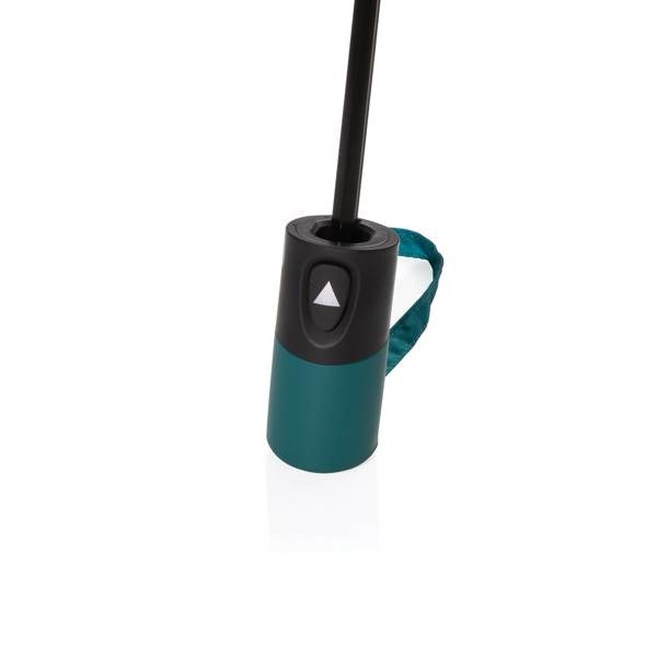 Obrázky: Skládací mini deštník ze 190T RPET AWARE™, zelený, Obrázek 4